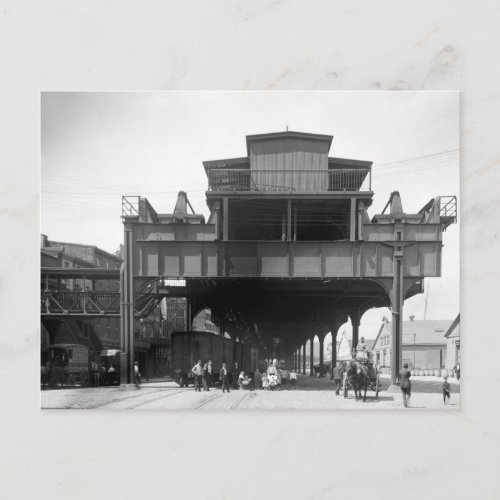 Elevated Railway Philadelphia PA 1910 Postcard