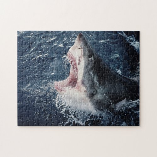 Elevated Shark mouth open Jigsaw Puzzle