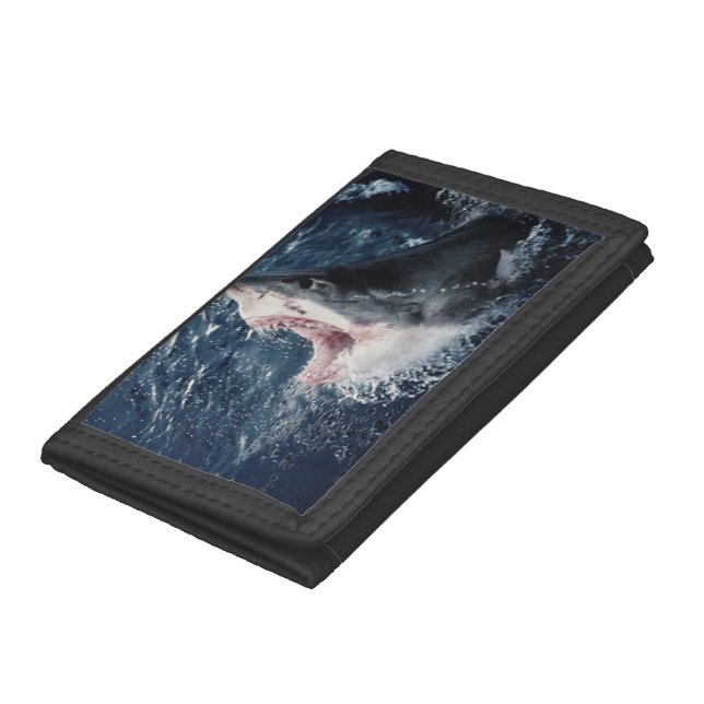 Elevated Shark mouth open Tri-fold Wallet (Bottom)