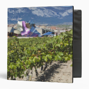 Elevated town view and Hotel Marques de Riscal 3 Ring Binder