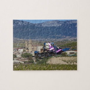 Elevated town view and Hotel Marques de Riscal Jigsaw Puzzle