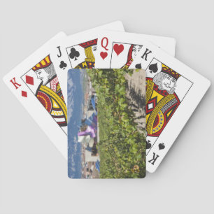 Elevated town view and Hotel Marques de Riscal Poker Cards