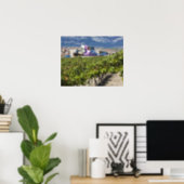 Elevated town view and Hotel Marques de Riscal Poster (Home Office)