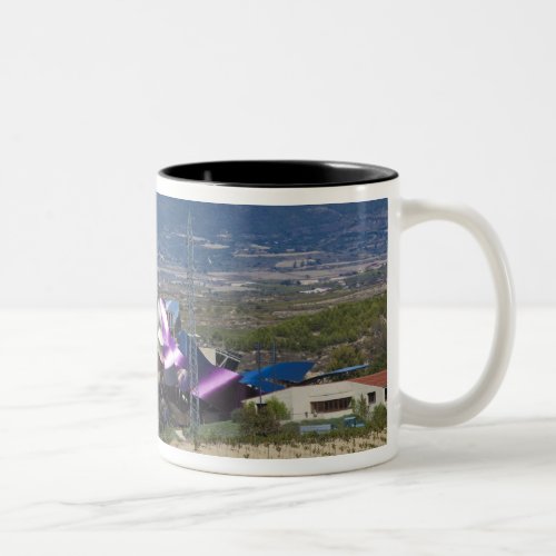 Elevated town view and Hotel Marques de Riscal Two_Tone Coffee Mug