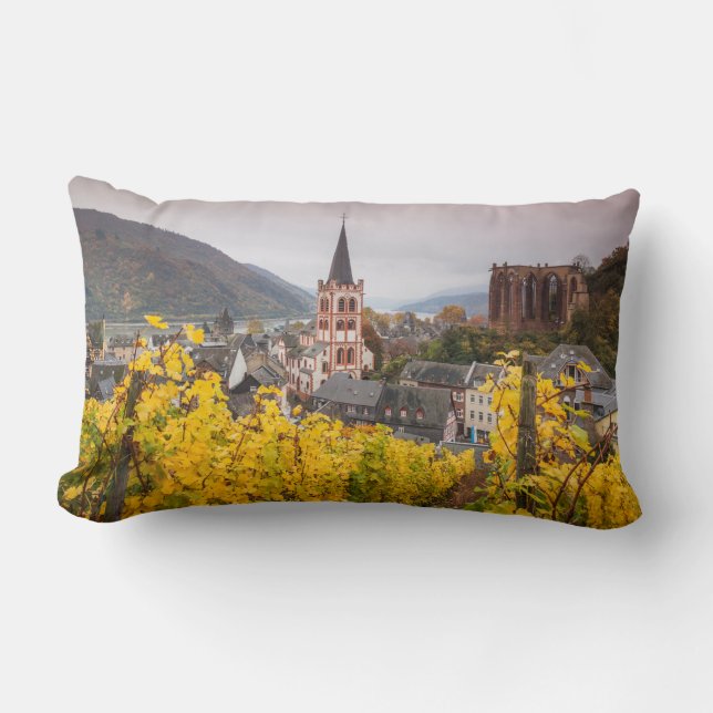 Elevated Town View | Germany Lumbar Pillow (Front)