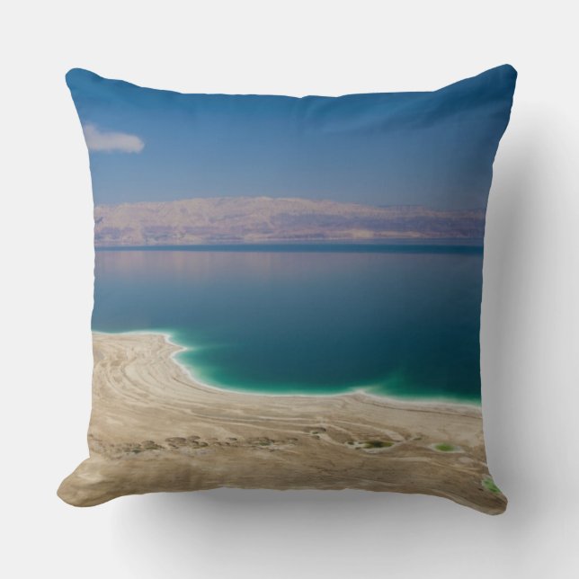 Elevated view of the Dead Sea Throw Pillow (Front)