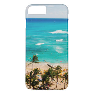Elevated View Of Waikiki Beach Scene, Honolulu 2 iPhone 8 Plus/7 Plus Case