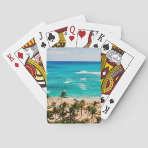 Elevated View Of Waikiki Beach Scene, Honolulu 2 Poker Cards