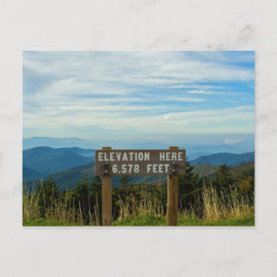 Elevation at Mount Mitchell Postcard