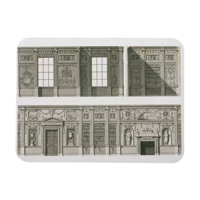 Elevation of the Library at Syon House, c.1760-69 Magnet (Horizontal)