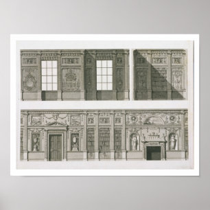 Elevation of the Library at Syon House, c.1760-69 Poster