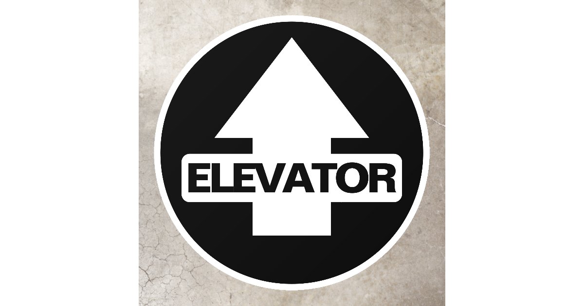 elevator arrow sign floor decals Zazzle