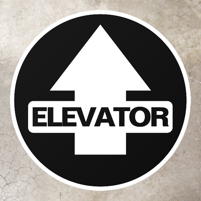 elevator arrow sign floor decals (Insitu)
