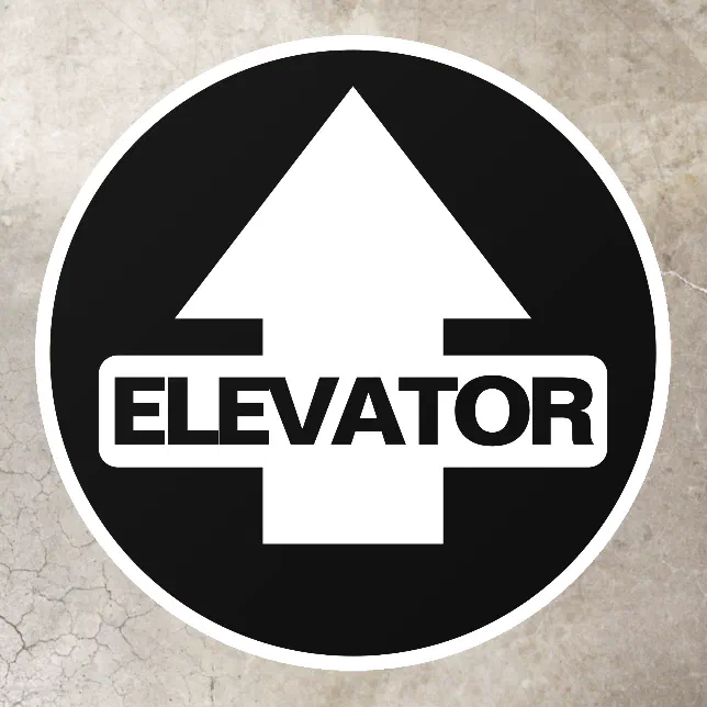 elevator arrow sign floor decals Zazzle