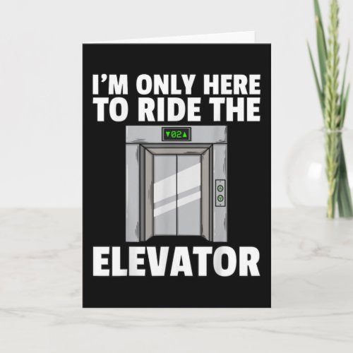 Elevator Buttons Mechanic Technician Card