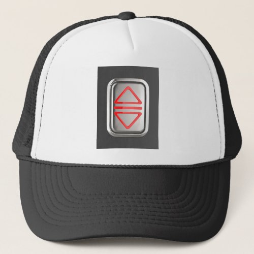 Elevator call button trucker hat