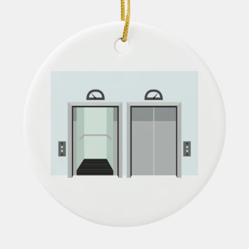 Elevator Ceramic Ornament