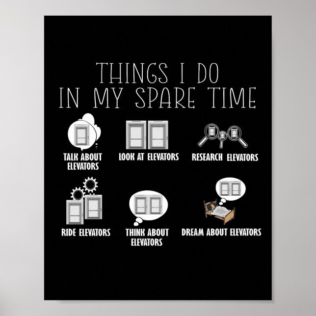 Elevator Constructor Elevator Mechanic Elevator  Poster (Front)