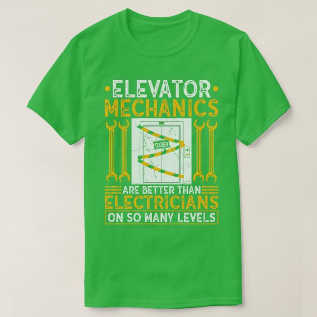 Elevator Installer T-Shirt (Design Front)