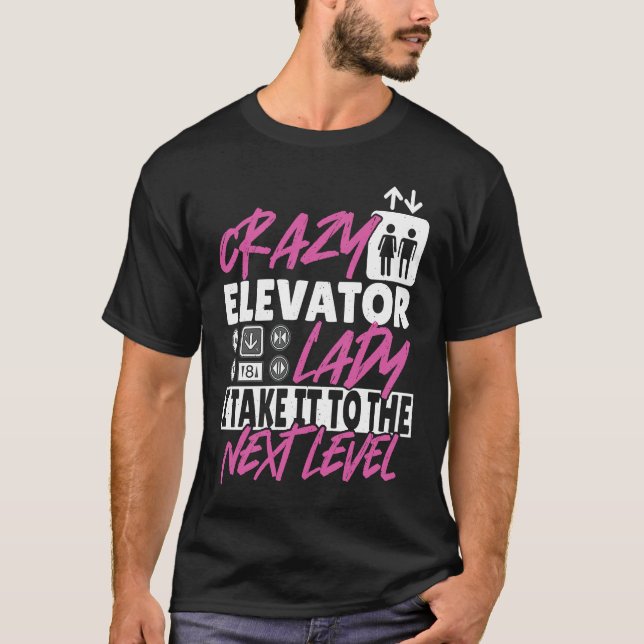 Elevator Lady Next Level T-Shirt (Front)