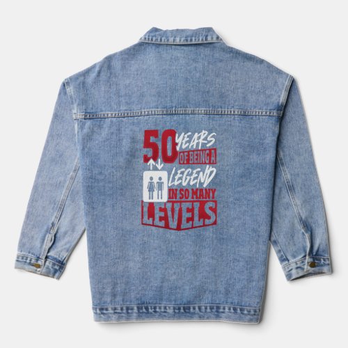 Elevator Mechanic Birthday 50 Years  Denim Jacket