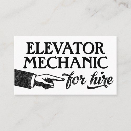 Elevator Mechanic Business Cards _ Cool Vintage