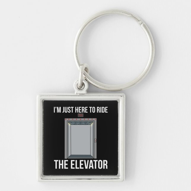 Elevator Mechanic Engineer Ride The Elevator Keychain (Front)