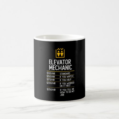 elevator mechanic funny gift present idea coffee mug