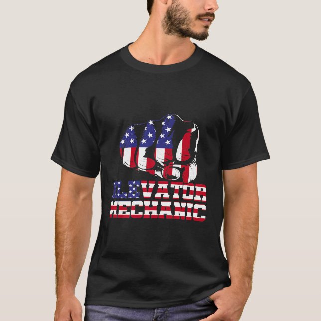 Elevator Mechanic Maintenance Life Fun Skilled Tec T-Shirt (Front)