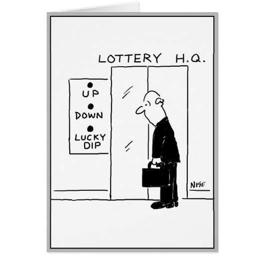 Elevator or Lift in a Lottery Headquarters Cartoon (Front)