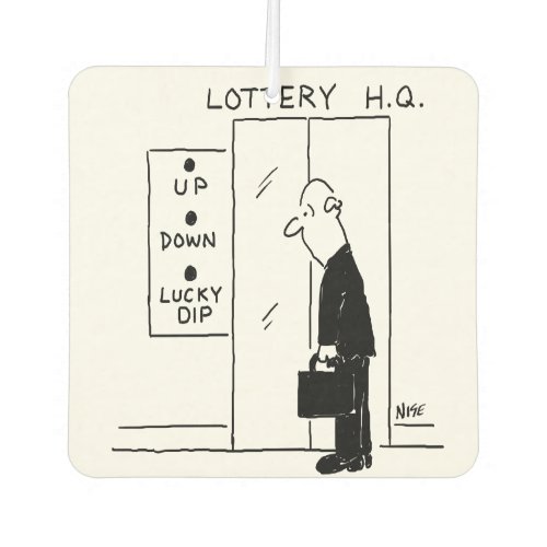 Elevator or Lift in a Lottery Headquarters Cartoon Air Freshener