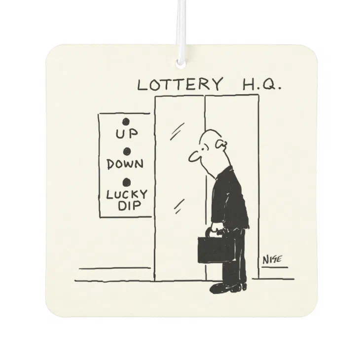Elevator or Lift in a Lottery Headquarters Cartoon Air Freshener | Zazzle