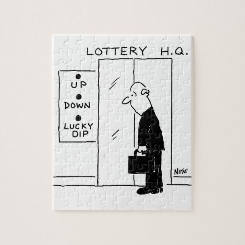 Elevator or Lift in a Lottery Headquarters Cartoon Jigsaw Puzzle