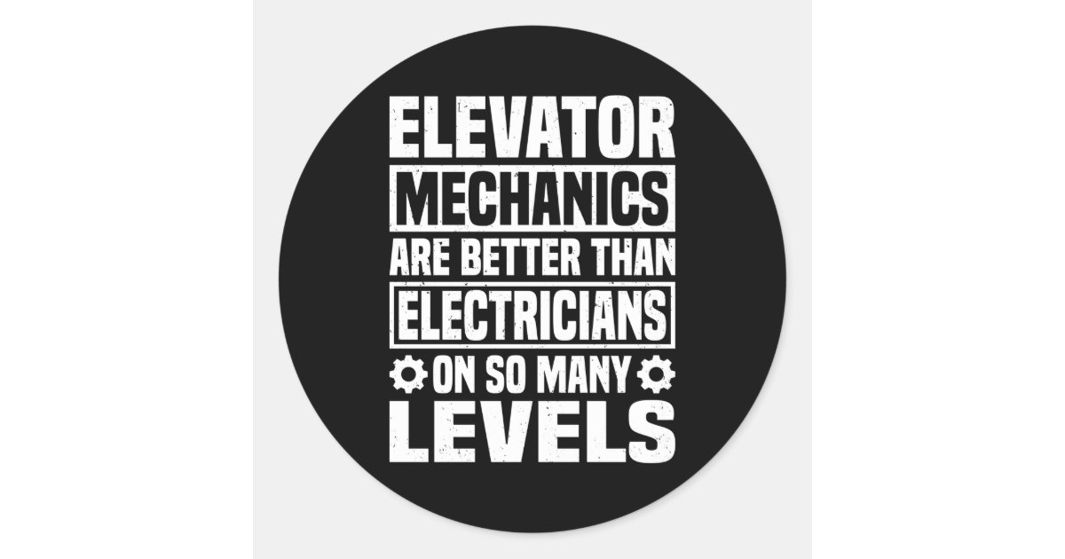 Elevator Controller Sticker Elevator Repair Elevator Mechanic Elevator Technic Classic Round ...