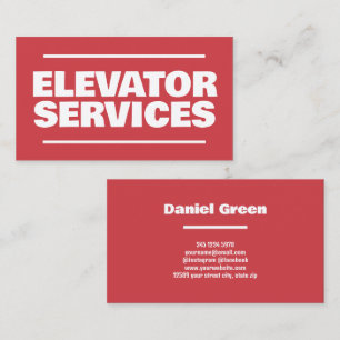 Elevator Services Business Card