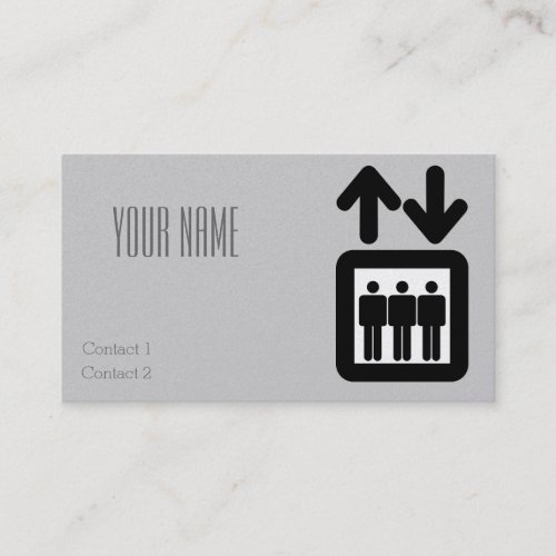 elevator sign business card