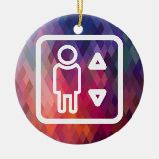 Elevator Technicians Pictograph Ceramic Ornament