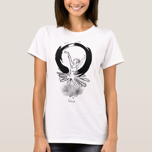 Élevé Ballerina Enso Minimalist Tee (Front)