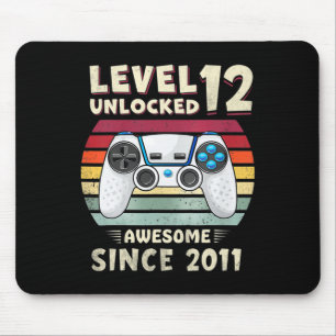 Eleven 11yr Bday Boy Funny Gamer 11th 11 Year Old Mouse Pad