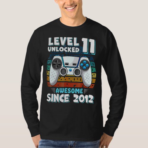 Eleven 11yr Son Boy  Gamer 11th 11 Years Old Birth T_Shirt