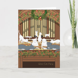 Eleven Cats Piping... Holiday Card