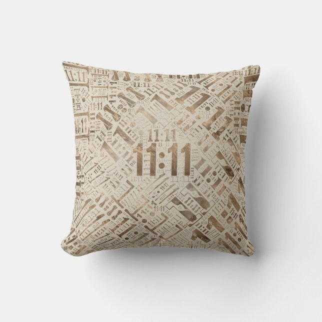 Eleven Eleven Numerology Pattern #2 Throw Pillow (Front)