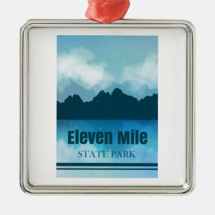 Eleven Mile State Park Colorado Reflection Metal Ornament
