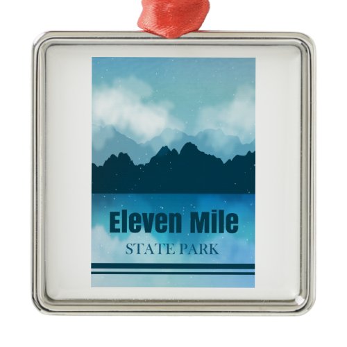 Eleven Mile State Park Colorado Reflection Metal Ornament