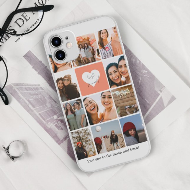 Eleven Photo Collage Best Friend Happy Birthday iPhone Case (Creator Uploaded)