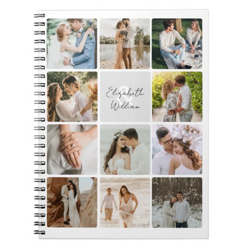Eleven Photo Collage Simple Newly Weds Family Notebook