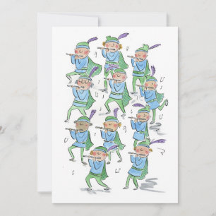 Eleven Pipers Piping Invitation