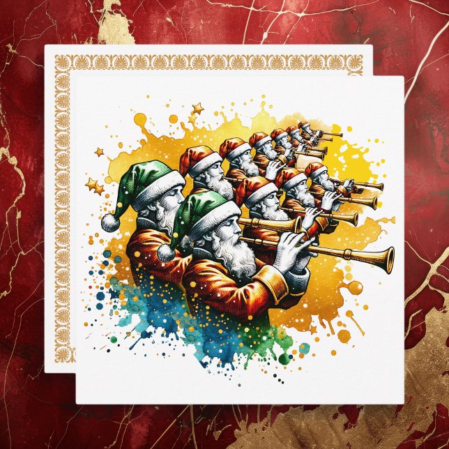 Eleven Pipers Piping | Twelve Days of Christmas Holiday Card (Creator Uploaded)