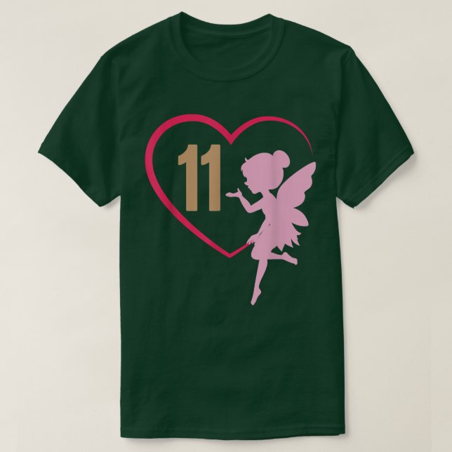 Eleventh 11th Birthday Party Fairy Tale Girl Princ T-Shirt (Design Front)