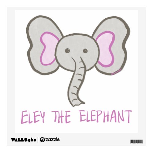 Eley the Elephant _Baby  Kids Room Fun Wall Decal